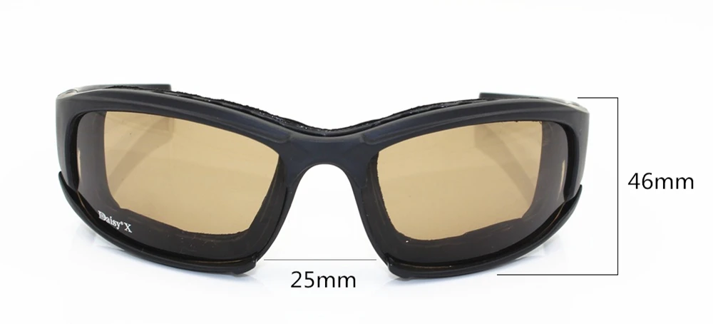 Daisy X7 Brille für Herren, Militär-Sonnenbrille, polarisiert, kugelsicher, für Airsoft, Schießen, Gafas, Rauchglas, Motorrad- und Fahrradbrille – Detail 8