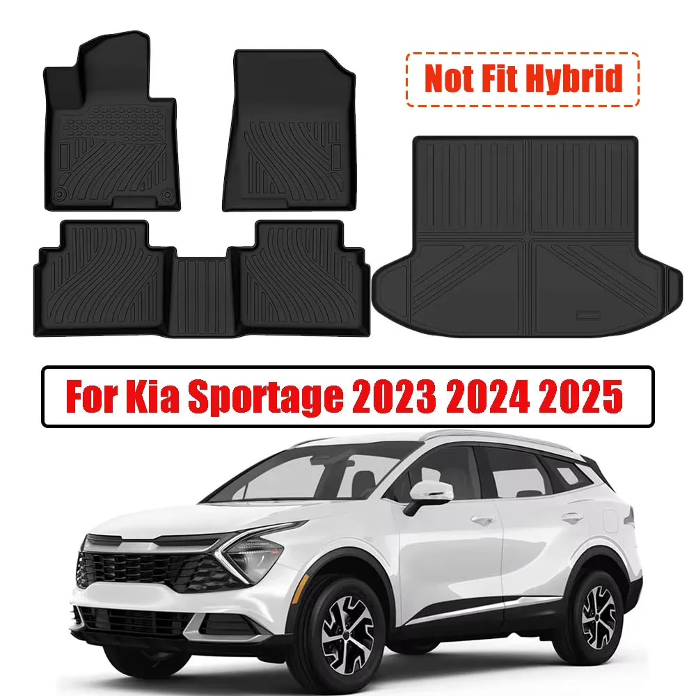 

Floor Mats for Kia Sportage 2023 2024 2025 Accessories Floor Mats 2 Row Liner Set All Weather TPE 3D Floor Liners&Rear Cargo Mat