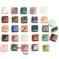 5pcs Natural Stone Square Amethyst Aventurine Quartz Cube Loose Spacer Beads for Jewelry Making DIY Bracelet Necklace Earrings