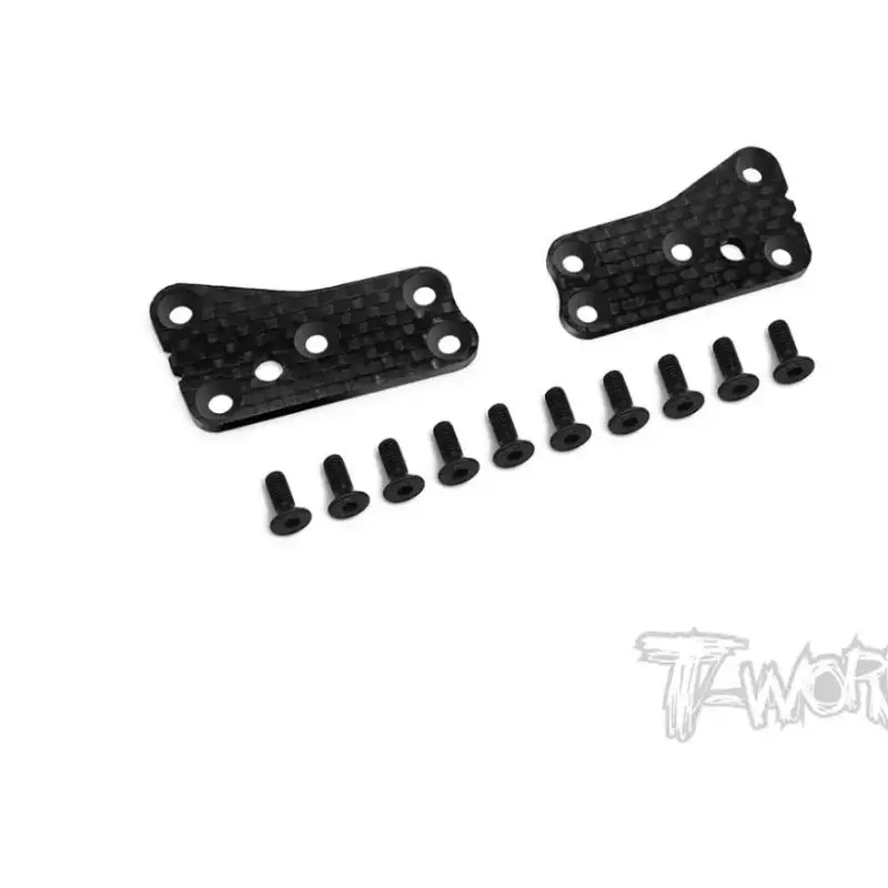 Original T works TO-312-B3.2-UF2 2mm Carbon-faced FRP Front Upper A-arm Stiffeners ( For Team Associated RC Professional Rc part