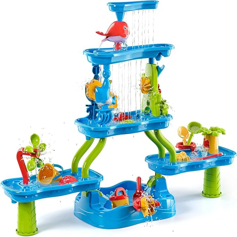 TEMI Kids Water Table for Toddlers 3 - 5. Outdoor Activity Table. Beach Toys. Water Sensory Table For Kids Aged 3 - 8.