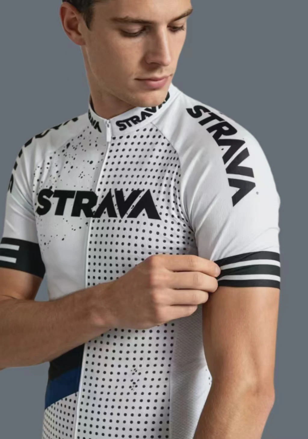 Strava Herren-Radsport-Outfit, Fahrrad-Shorts, Rennrad, Sport-Set, Mountainbike-Trikot, atmungsaktive Sommerkleidung, Pro-Uniform – Detail 6