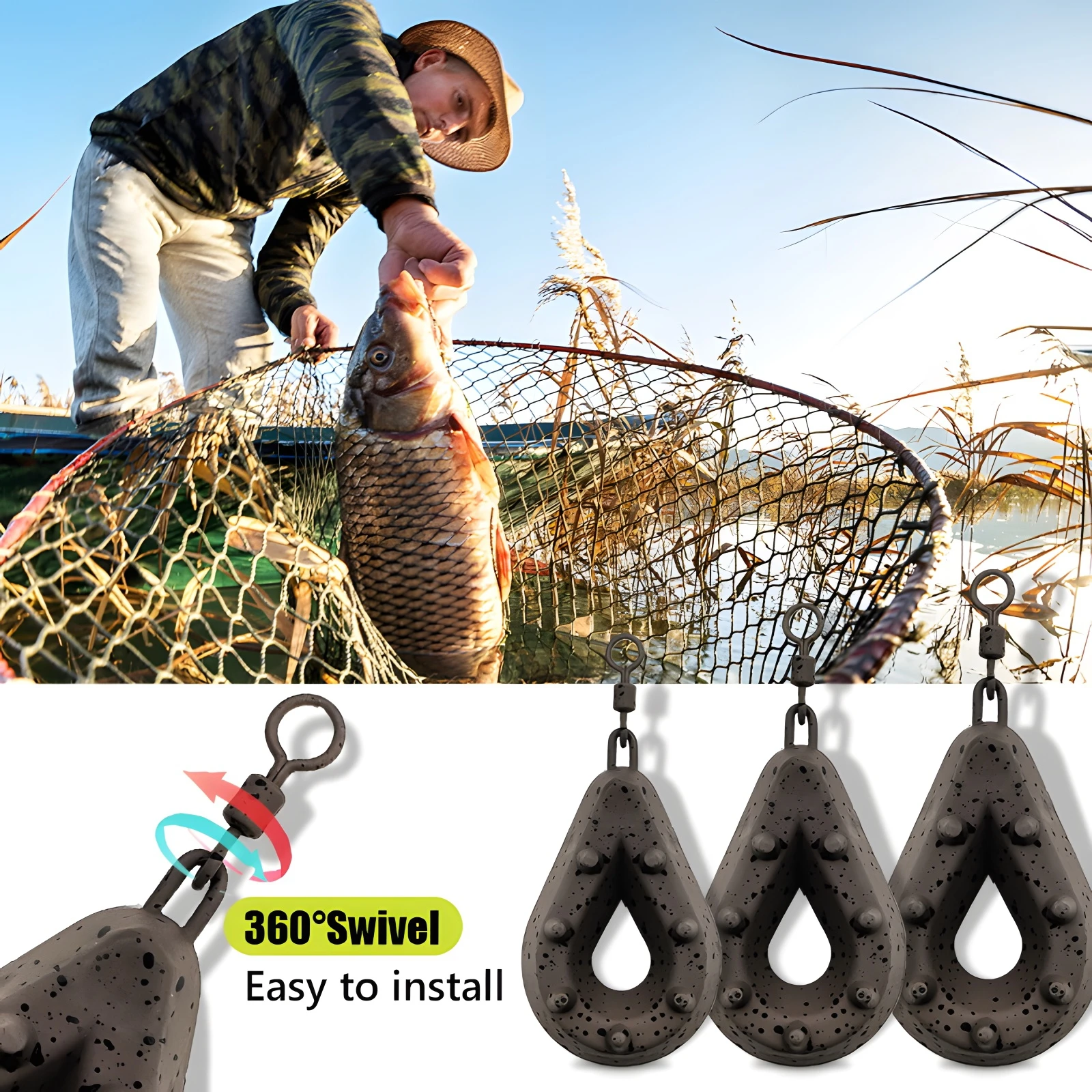 Plomo Hammer para Pesca en Agua Dulce y Salada - imagen 3