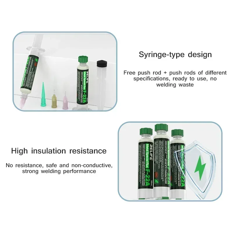 RELIFE F-22A 10CC Metal Solder Paste for Mobile Phone Motherboard Welding High Insulation Oxidation Spots Repair Welding Flux