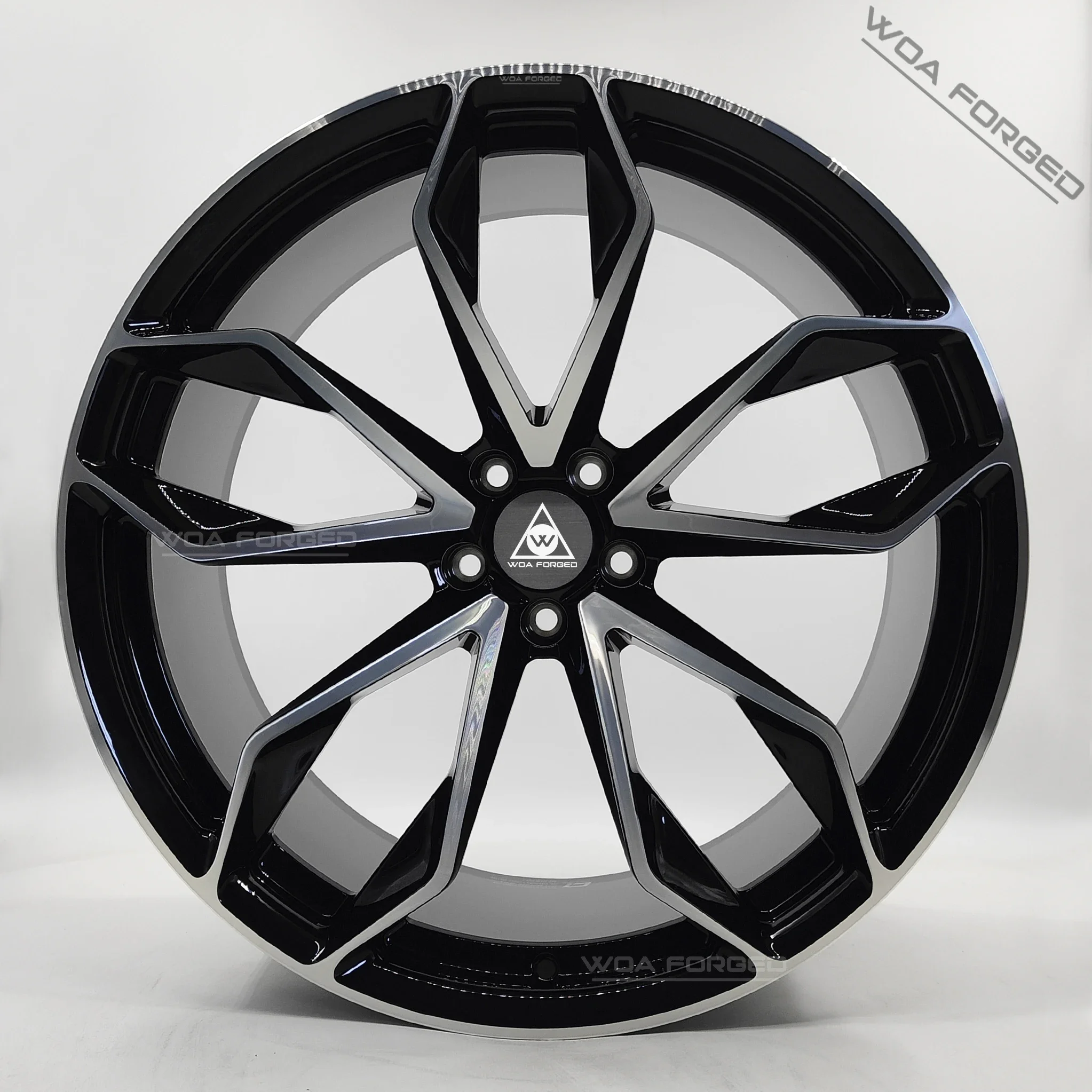 وجه آلة أسود لامع جديد 18 19 20 21 22 بوصة جنوط عجلات مصنوعة من خليط معدني مزورة ، لسيارات BMW M3 M4 M5 M6 M8 X5M X6M ، رينج روفر ، فيراري #3