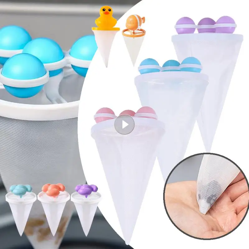 1/3PCS Reusable Filter Floating Lint Filter Washing Machine Hair Catcher Mesh Dirty Collection Bag For Laundry Cleaning Tools