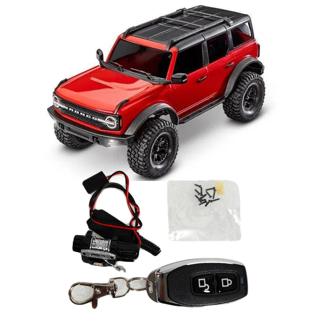 

RCGOFOLLOW 1/18 Металлическая лебедка для Traxxas 1/18 trx4m Лебедка из алюминиевого сплава Беспроводная система дистанционного управления Деталь для обновления радиоуправляемого автомобиля