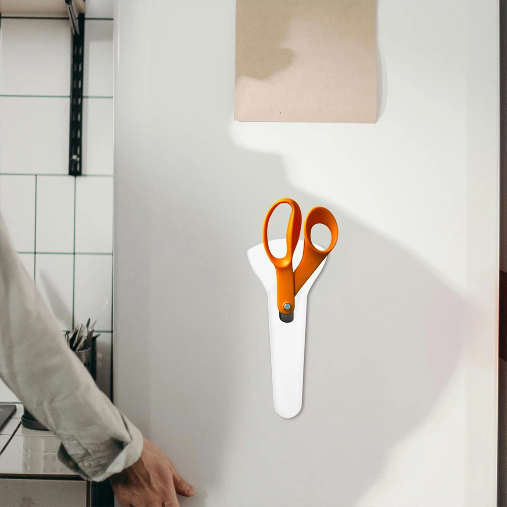 

2pcs Scissor Holder Magnetic Scissor Rack PP Material Fridge Rack Kitchen Organizer Protective Sleeve Storage Tool