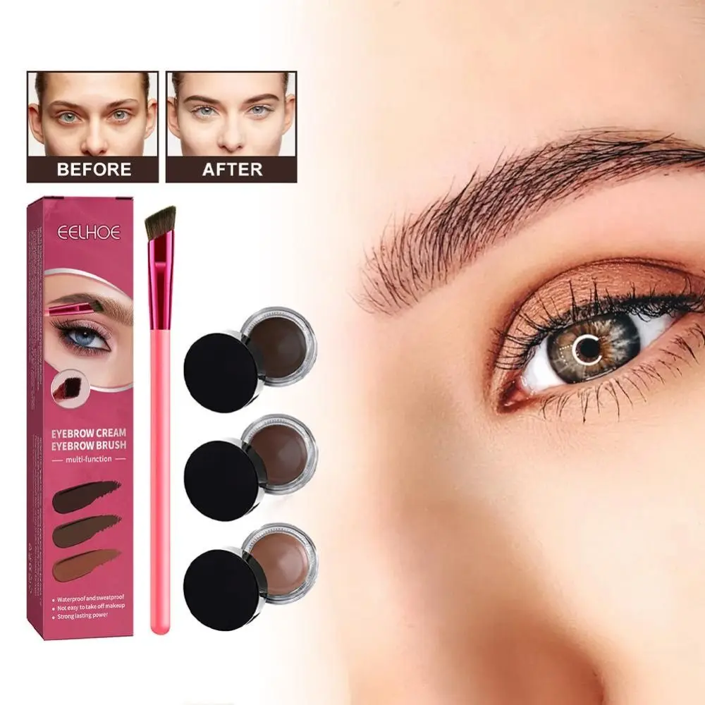 Augen Make-up Augenbrauen Tönung mit Pinsel natürliche Augenbrauen Wachs Augenbrauen Mascara Set Augenbrauen Puder Creme Augenbrauen Gel wilde Augenbrauen Pinsel