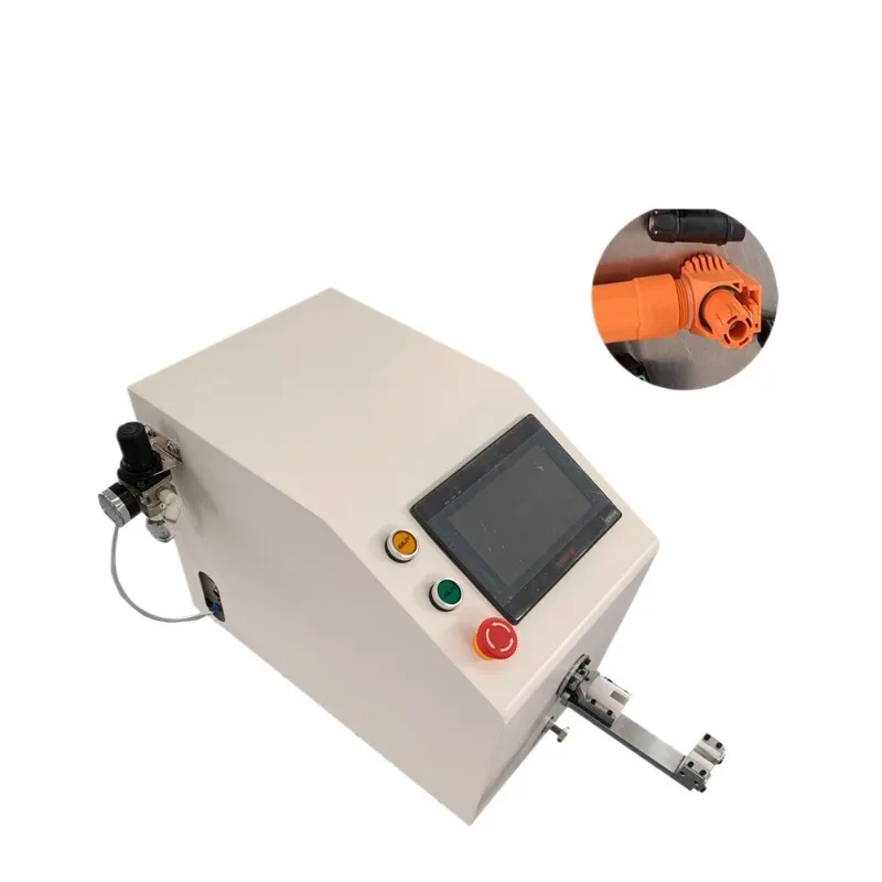 Connector, automatic nut screwing machine, automatic butt screwing nut y