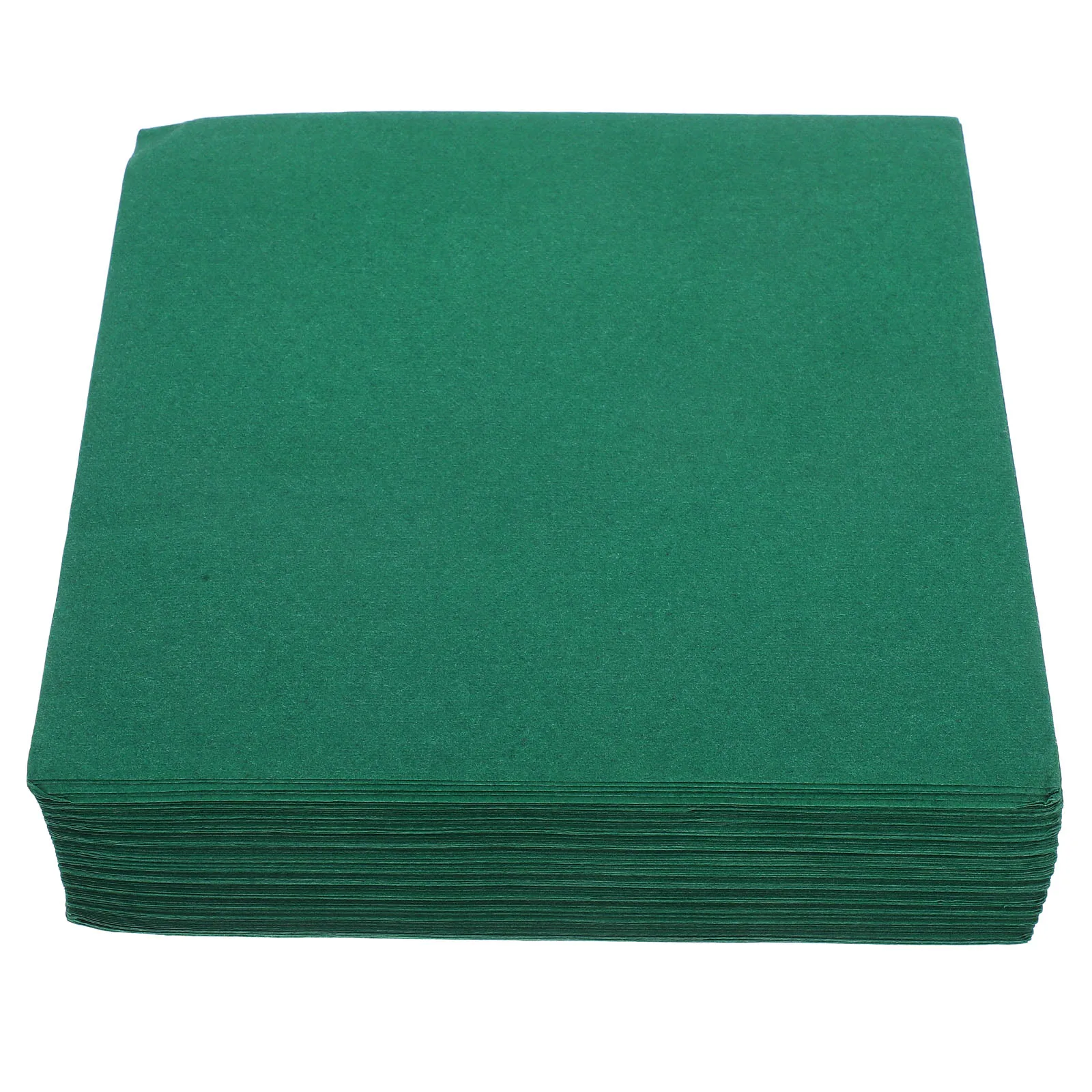 

50 Pcs Paper Napkin Napkins Disposable Guest Towels Cloth Pattern Dark Green Virgin Wood Pulp