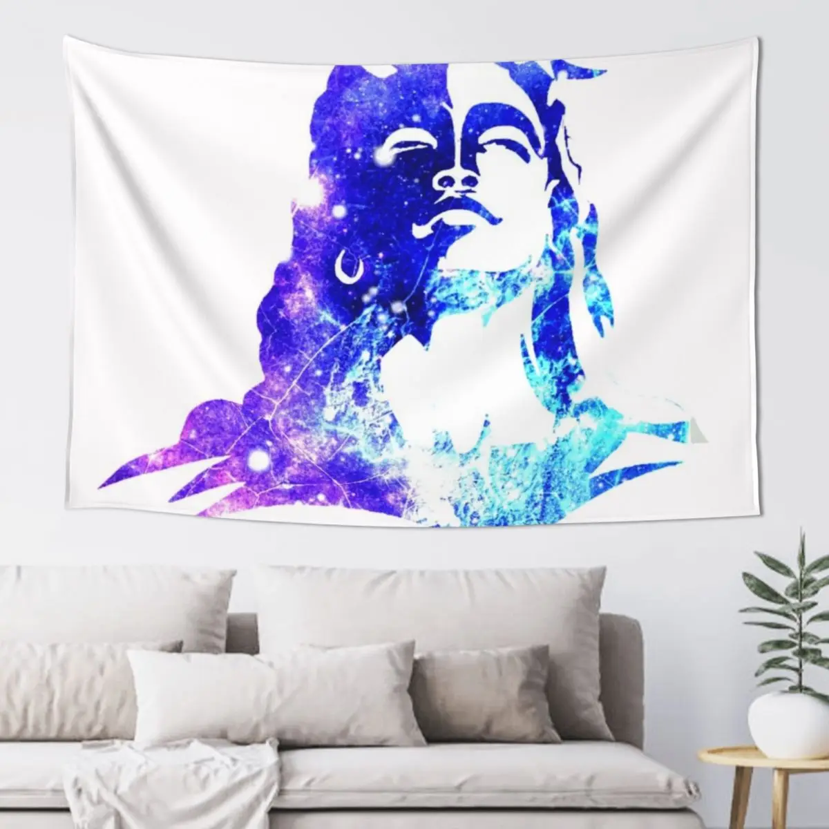 

Adiyogi Shiva Galaxy Tapestry Wall Hanging Decor Room Aesthetic Decor Tapestry