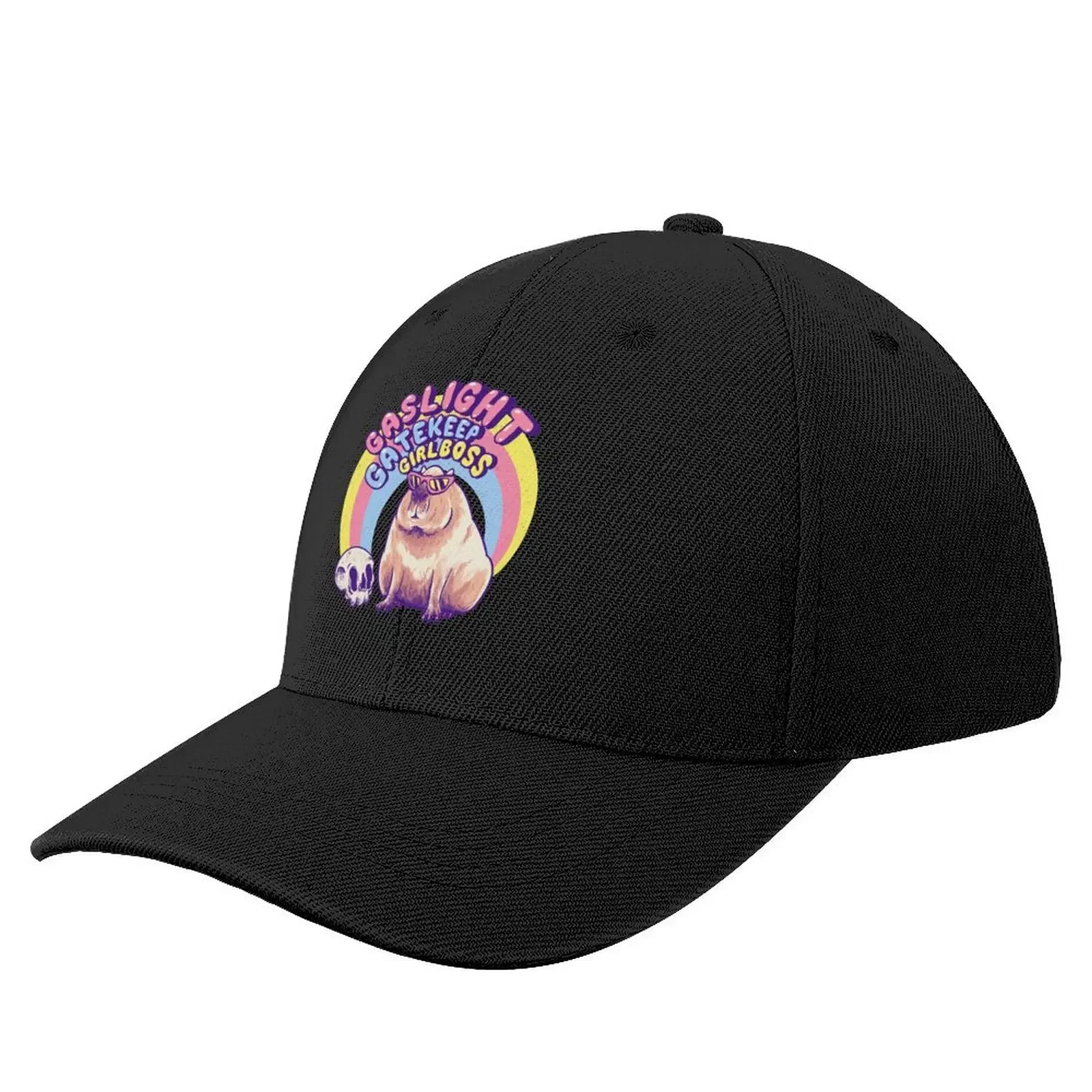 

Gaslight Gatekeep Girlboss - Cool Capybara Momcore Karen Sunglasses ok i pull up Got Drip physically thick mentally Baseball Cap