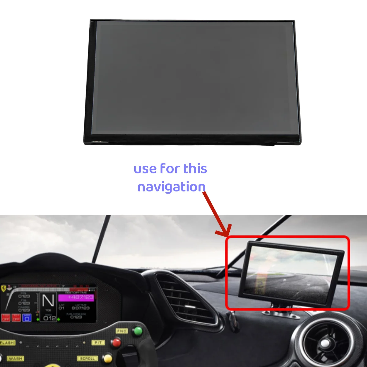 

6,5-дюймовый ЖК-экран для Ferrari 488 Challenge FBO-6, замена приборной панели — 6,5-дюймовая панель дисплея LA065WV2-SD01