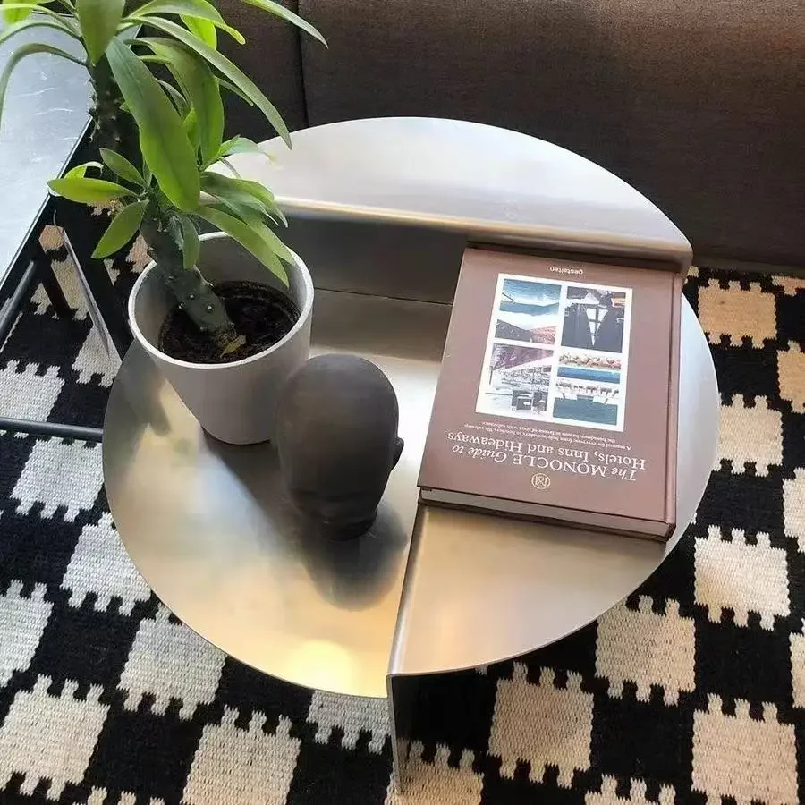 الشمال الإبداعية طاولة صغيرة غرفة المعيشة ضوء الفاخرة الفولاذ المقاوم للصدأ طاولات القهوة مقهى الترفيه طاولة طعام صور الدعائم الجداول