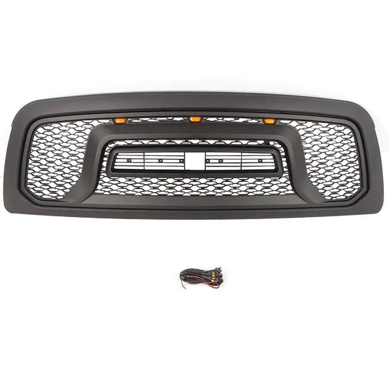 Honeycomb Grille With LED Lights Fit For DODGE RAM 1500 2009-2012 Grill Front Bumper Decorative Accessories