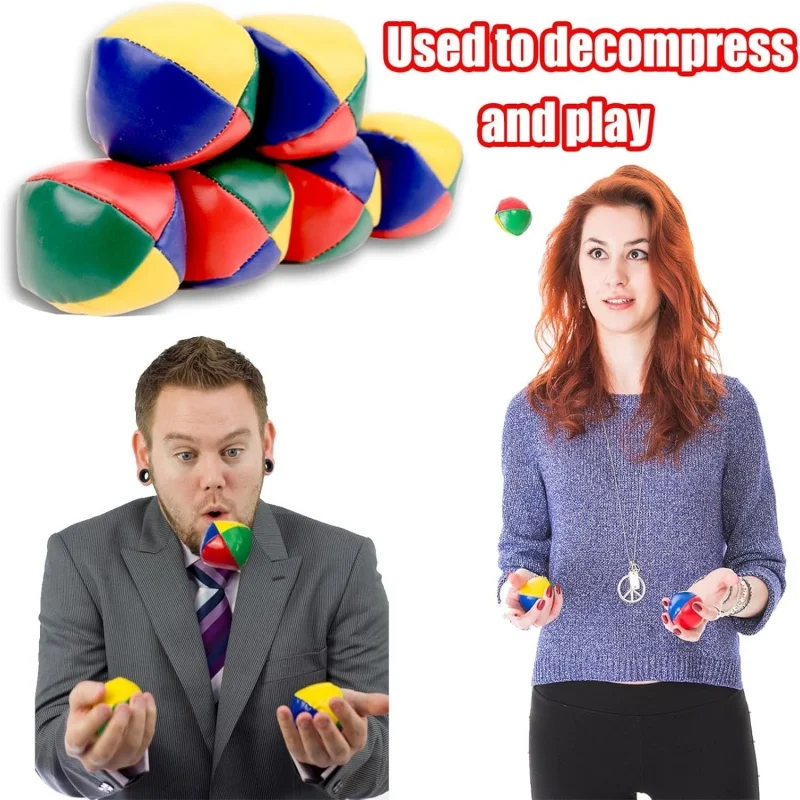 6PCS Juggling Ball Set for Beginners - Smooth Durable Circus Sandbag Toys for Children Outdoor Parent-Child Interaction