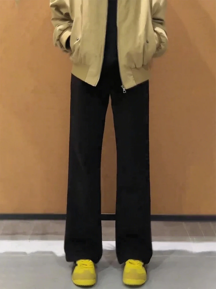 

Мужские брюки Cleanfit Bla с высокой талией, прямые, с эффектом удлинения ног, осенне-зимние, уличные, повседневные, в стиле кэжуал