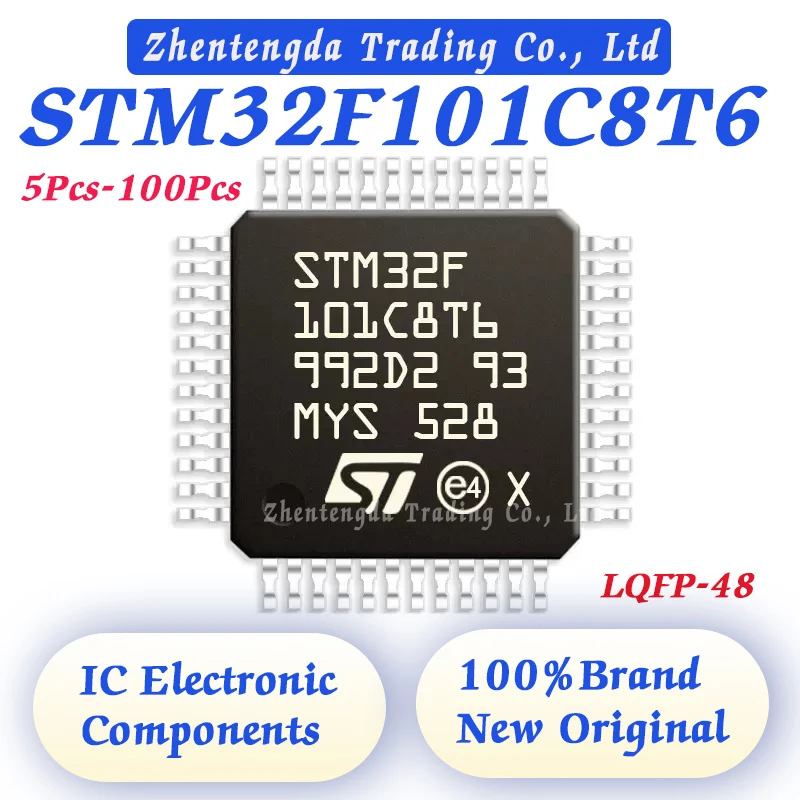 

5-100pcs New STM32F101C8T6 STM32F101C8 STM32F101 STM32F C8T6 STM32 STM IC MCU 32BIT 64KB FLASH 48LQFP