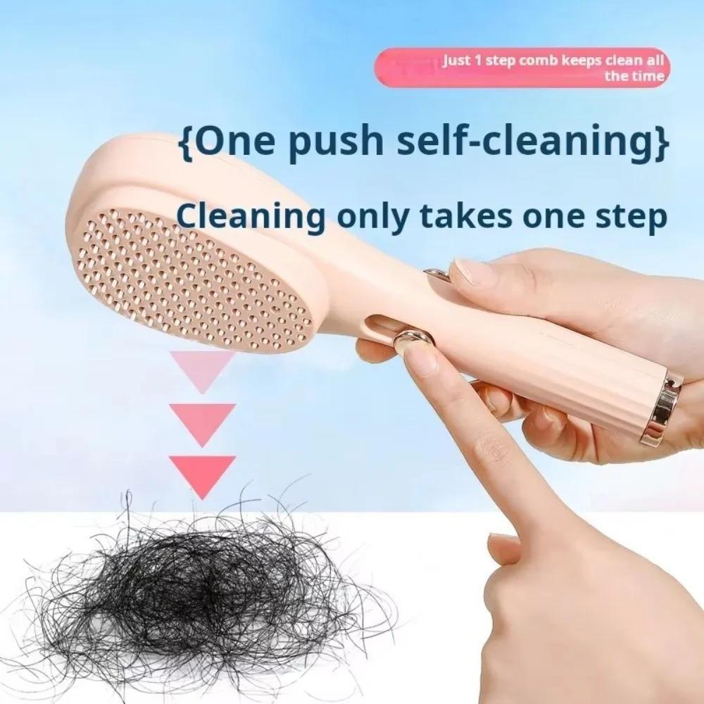 Portable ABS Hair Comb Anti-Static Self-Cleaning Scalp Massaging Brush Retractable Magic Comb