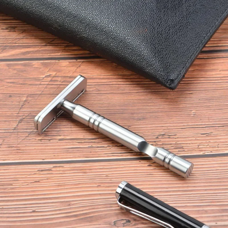 Yaqi Excalibur ماتي التيار المتناوب شفرة حافة واحدة سلامة شفرة حلاقة الفجوة 0.70 مللي متر للرجال كروم اللون الأساسية دقيقة الحلاقة الحلاقة #4