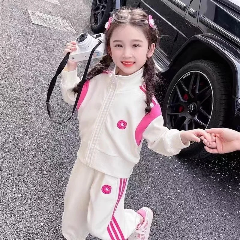 Girls Clothes Sets Spring Autumn Coat Tops + Pants Outfits For Children Clothes Set Kids Clothing 4 6 9 T 2Pcs Kids Outfits