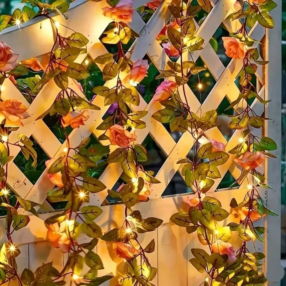 

LED LED Rose Lights Artificial Rose Floral Garland Simulation Floral Garland Lamp Waterproof Hanging Light
