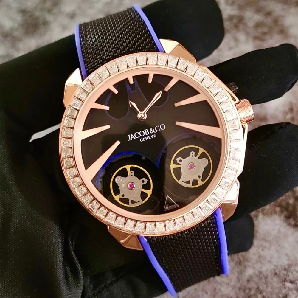 Classic Hot Sale Jacob & Co Geneve Original Brand Watches For Mens Luxury Full Diamond Quartz Wristatch High Quality AAA Clock