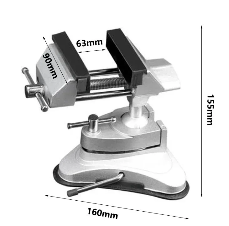 Pince à ventouse rotative à 360 degrés, mini étau de table d'activité, clip de fixation pour lit pour la fabrication de peintures, gravure, modélisation, woo