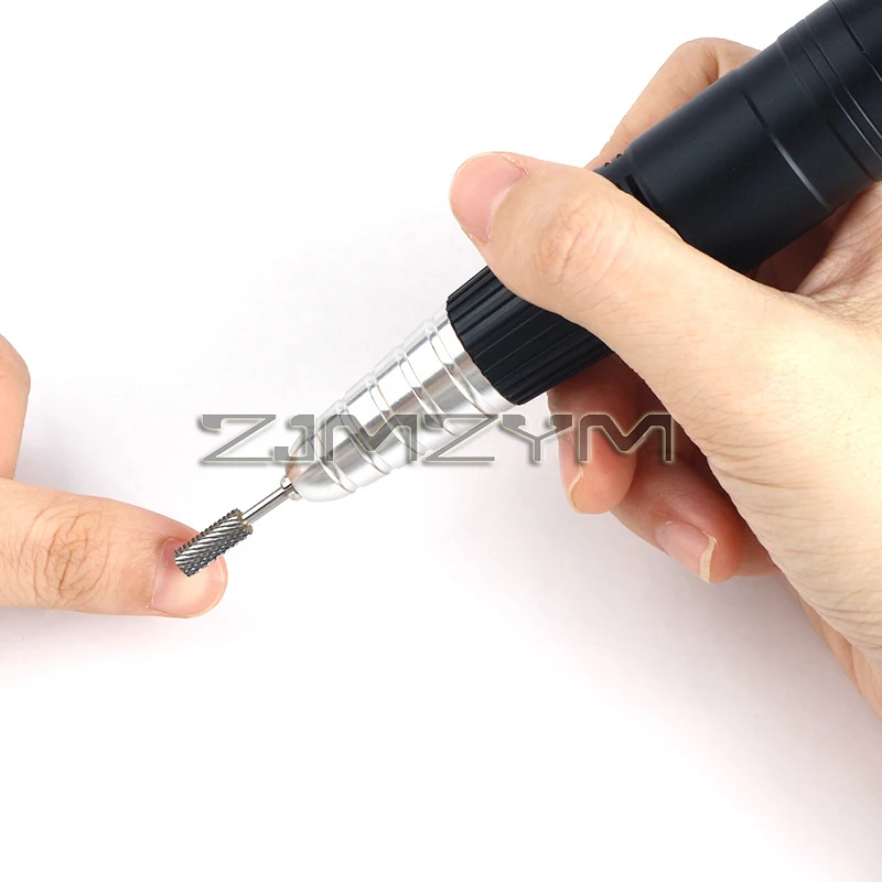 Perceuse à ongles électrique, poignée de stylo pour perceuse à ongles, lime professionnelle 3 broches, outil de manucure et de pédicure, outil d'art des ongles, pièce à main