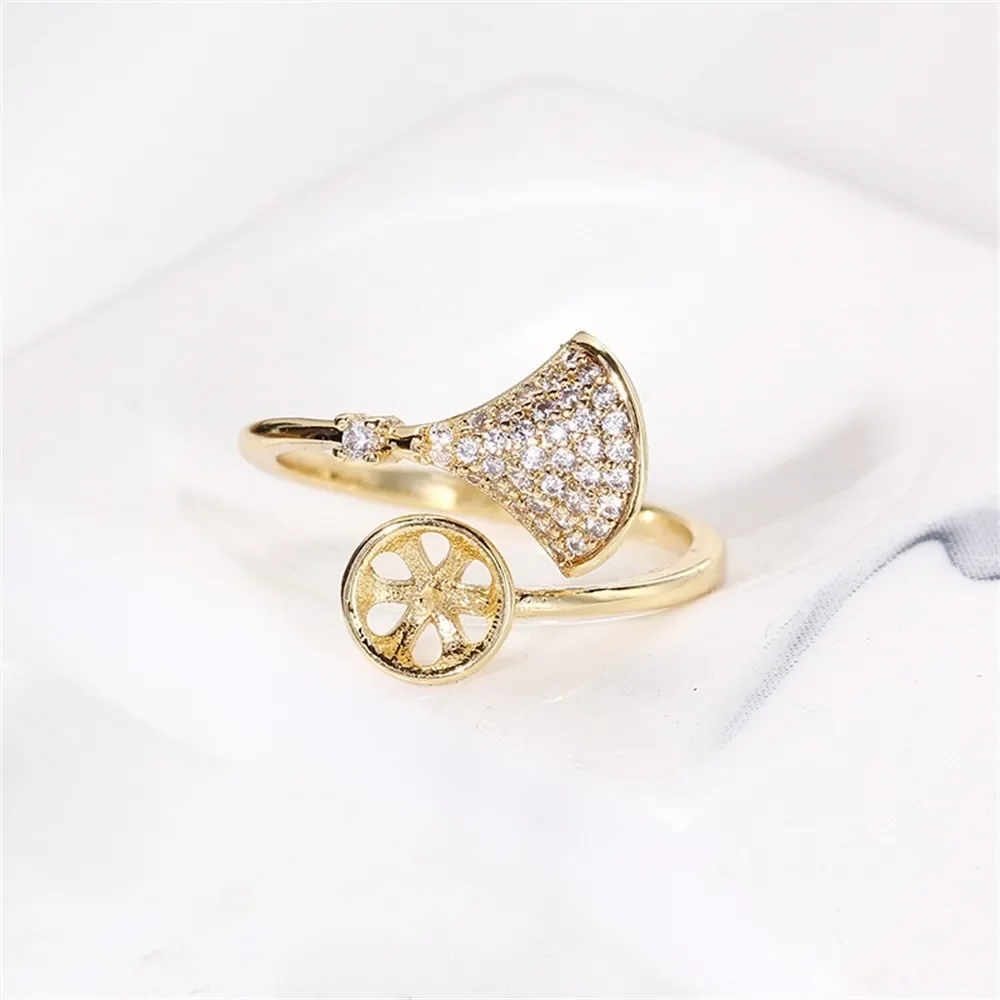 

Adjustable Gold Plated Pearl Ring Settings Findings & Accessories - for Jewelry Making Bulk Wholesale Craft Supplies 8-9mm