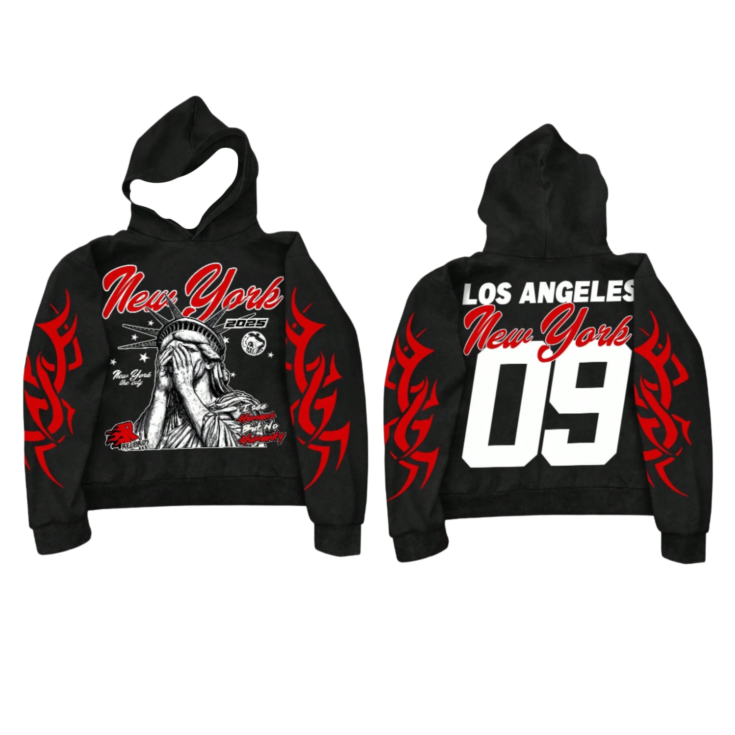 

Popular Autumn/winter Hoodie American Y2K Harajuku Style No.9 Trendy Men's Casual Street Plus Women's Hoodie Suitable for Adults
