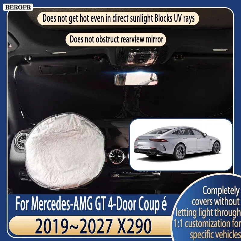 Steering wheel Car Sun Visor For Mercedes-AMG GT 4-Door Coupe 2019~2027 26 Summer Cooling Accessories Front Windshield Sunshade