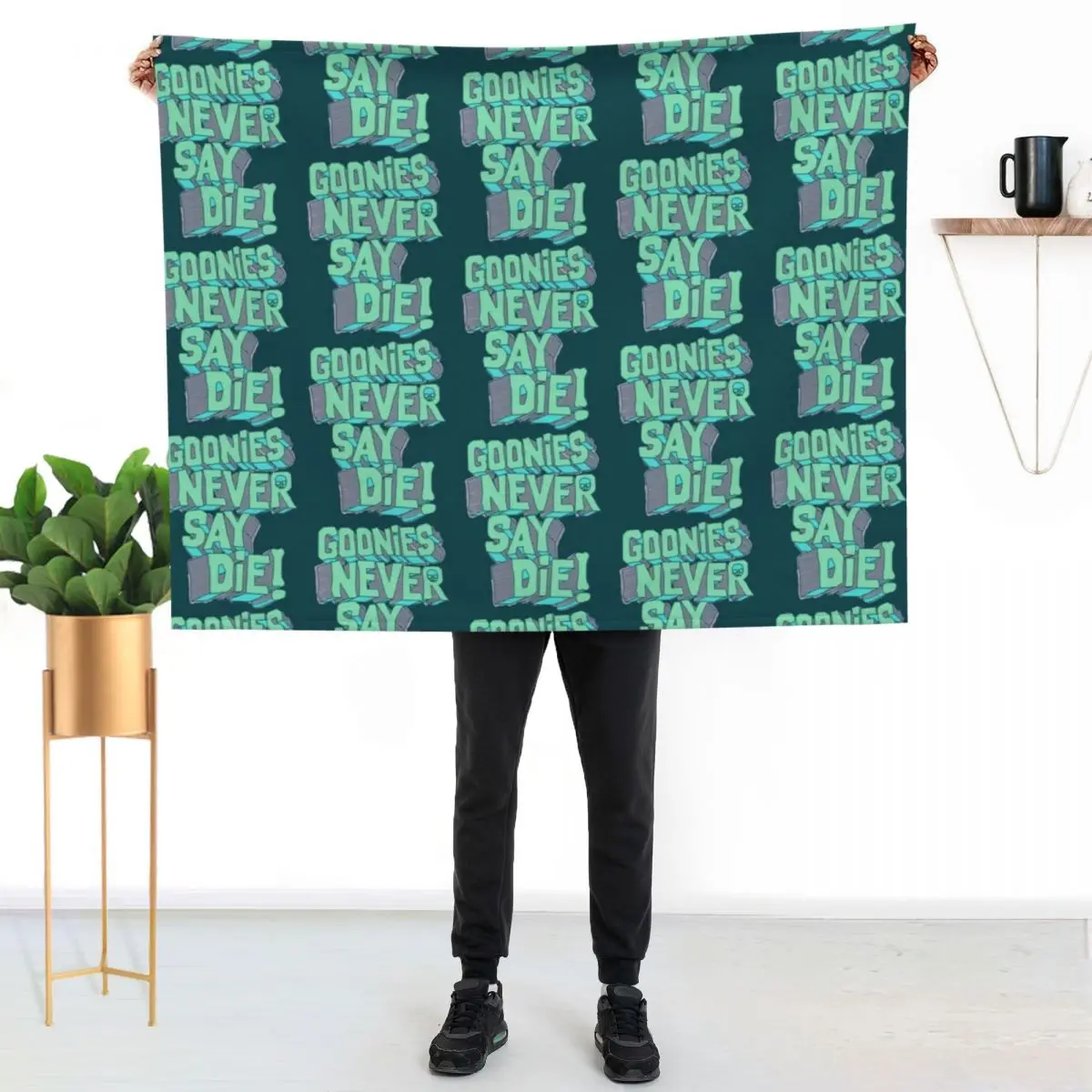 

goonies naver say die Throw Blanket Warm Plush Fuzzy Blanket for Living Room