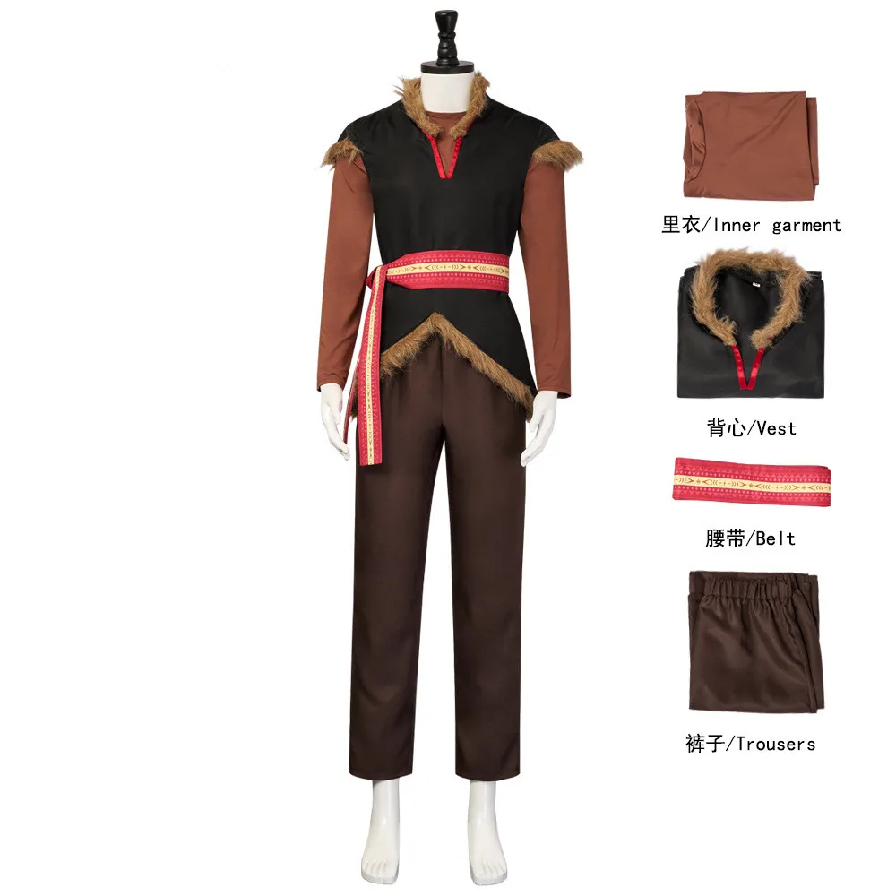 

Halloween Carnival Party Suit Anime Kristoff Cosplay Costume Outfit For Adult Men Performance Clothes Full Set
