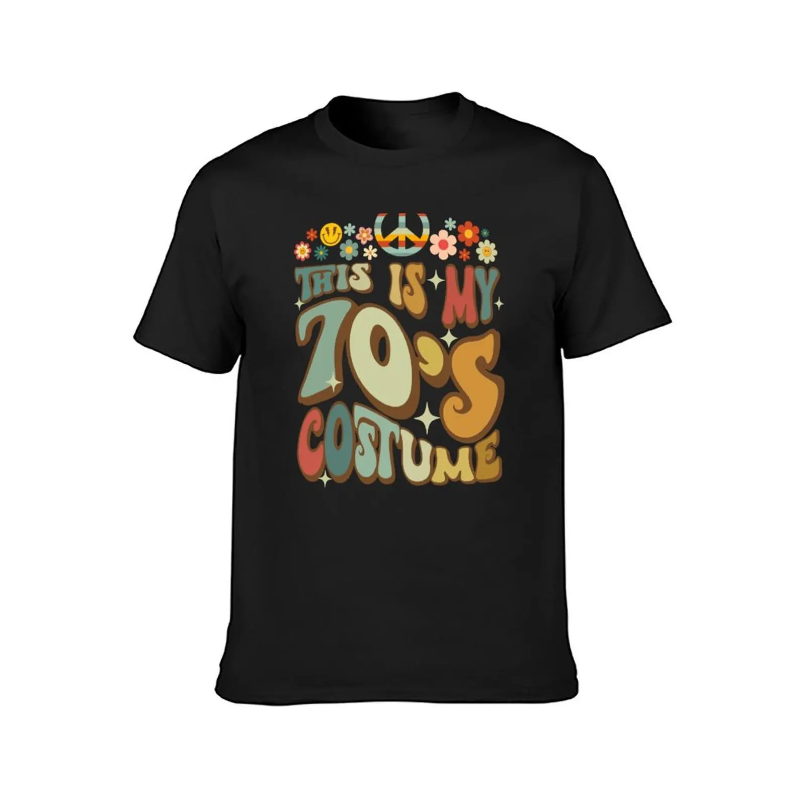 Retro Groovy This Is My 70's Costume Funny 70s Party Vintage T-Shirt customs blacks T-shirt men