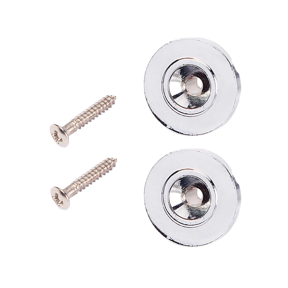 

2pcs Guitar Steel Roller String Trees String Retainer String Guide with Screws for Electric Guitar Parts Replacement (Silver)
