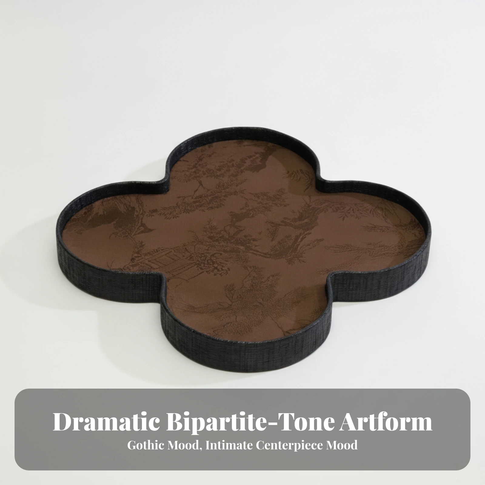Clover-Shaped Tray Shamrock Wooden Tray with Raised Rim Serving Dish Decorative Serving Platter Sturdy for Tabletop Styling