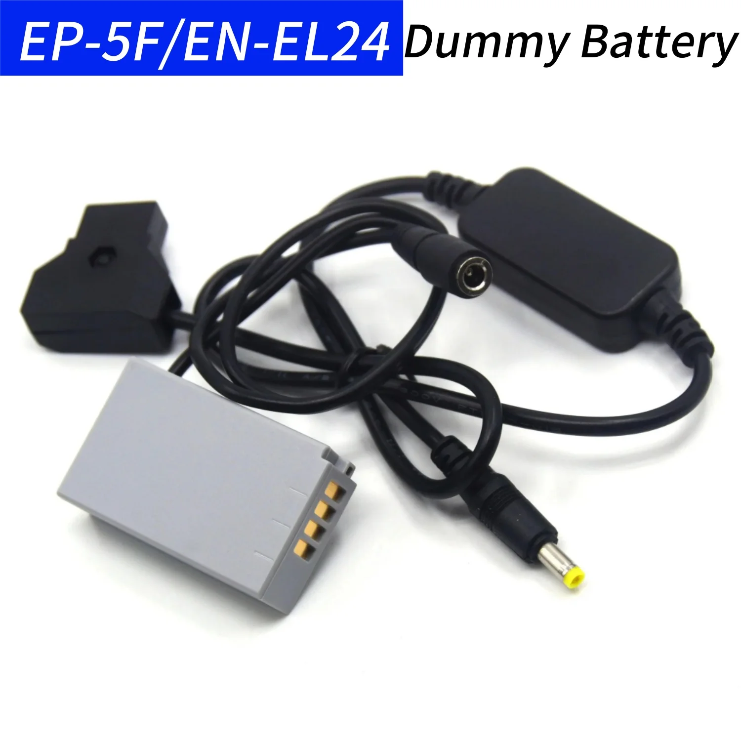 D-TAP DC Cable&EP-5F DC Coupler EN-EL24 ENEL24 Dummy Battery for Nikon 1 J5 1J5 Camera