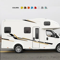6Pcs Motorhome Stripes Vinyl Stickers For Camper Van Horsebox Caravan RV Auto Tuning Accessories Graphics Car Decoration Decals