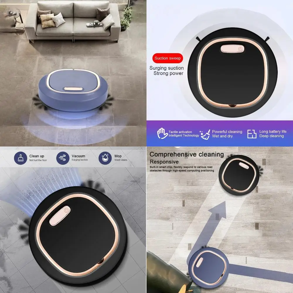 USB Wireless Vacuum Cleaner Robot 3 In 1 Sweeping Mopping Household Cleaning Robot Floor Carpet Sweeper Dust Collector