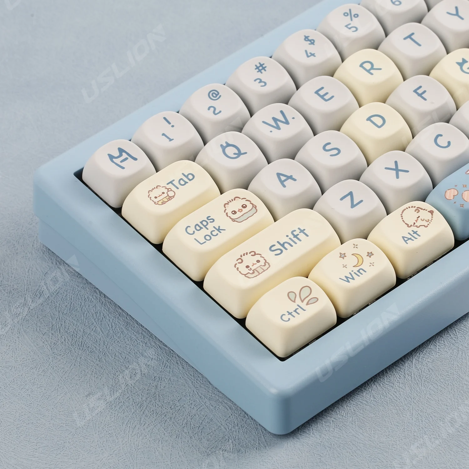 メカニカルキーボードキャップ,144キー,pbt,ハイライズキー,プロセス染料,素敵な猫のキーキャップ,スイッチ用