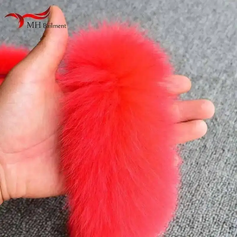 Natural Fur Scarf Luxury Winter New Real Fox Fur Collar Men Women Fashion Coat Collar Shawl 70*10CM Can Be Customized