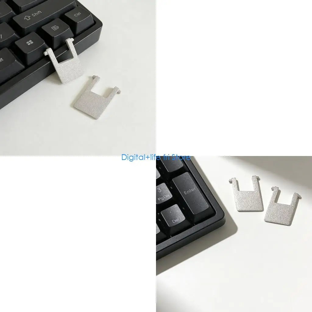 E06D 2Pieces White Keyboards Bracket Leg Stand for MK850 Keyboards Replacement Foot Stand Leg Holder