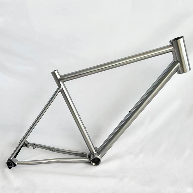 UDH Titanium Alloy Gravel Road Bike Frame, Replaceable Dropout, Racing Bicycle, 700CX45C