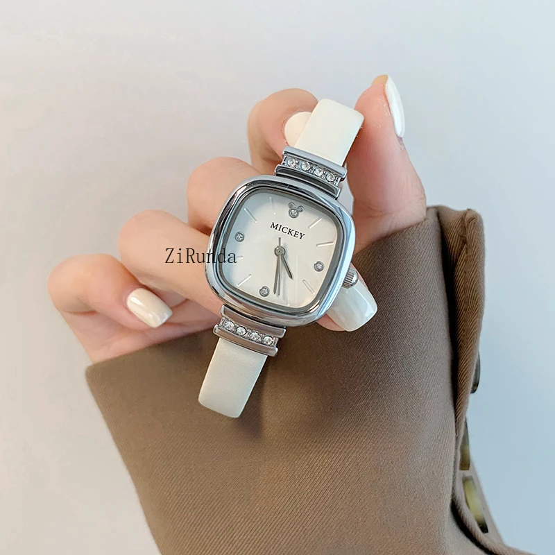 Sugar Cube horloge dames, licht luxe eenvoudig temperament veelzijdig dameshorloge