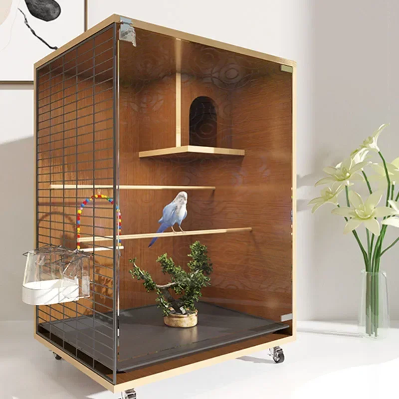 Perches Chinchilla Bird Cage Black Breeding Box Outdoor Carrier Bird Cage Parrot Accesorios Para Jaulas Bird Cage Decoration