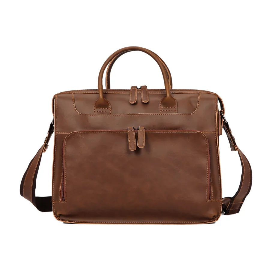 

ETONWEAG 170601 New Men's Bag Business Briefcase Zipper Single Backpack Large Capacity Bag Men's Handbag Computer Bag
