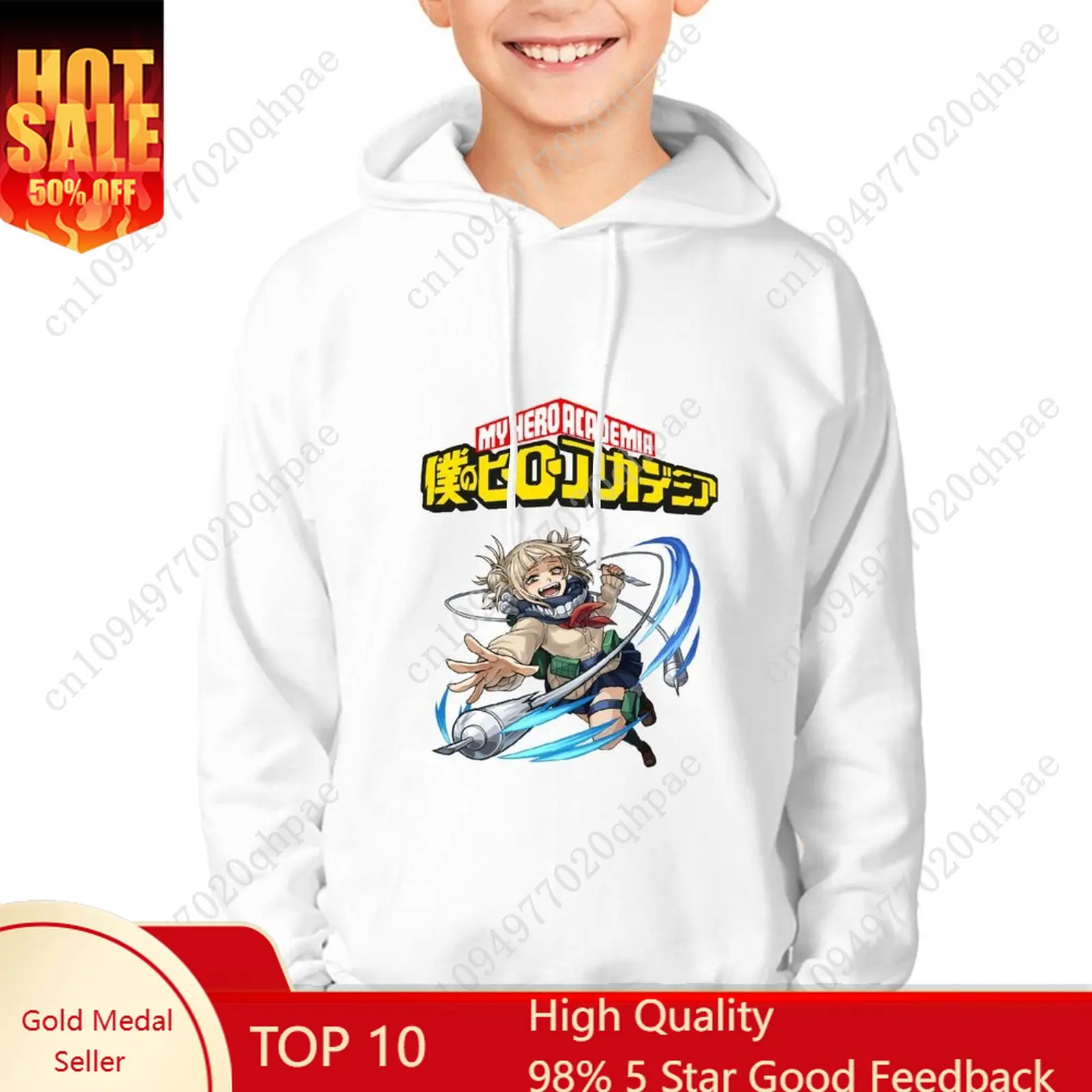 

My Hero Academia Himiko Toga Hoodie Boys Girls Childs Cotton Thermal Sweatshirt Tlightweight Custom Made Spring Autumn Tops