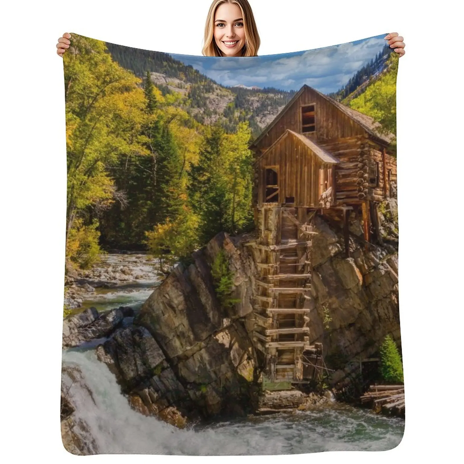 

The Crystal Mill Throw Blanket Luxury Designer sofa bed Soft Bed linens Blankets